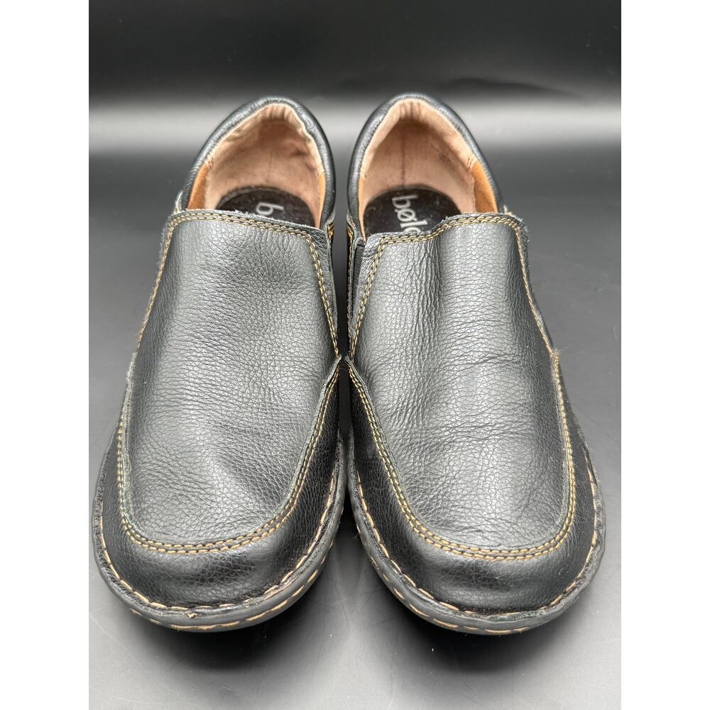Bolo Womens Black Clogs Size 9 Medium Width Leather Upper Good Soles